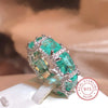 Paraiba Zircon Wedding Rings