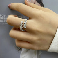 2.6 Carats Moissanite Diamond Eternity Rings